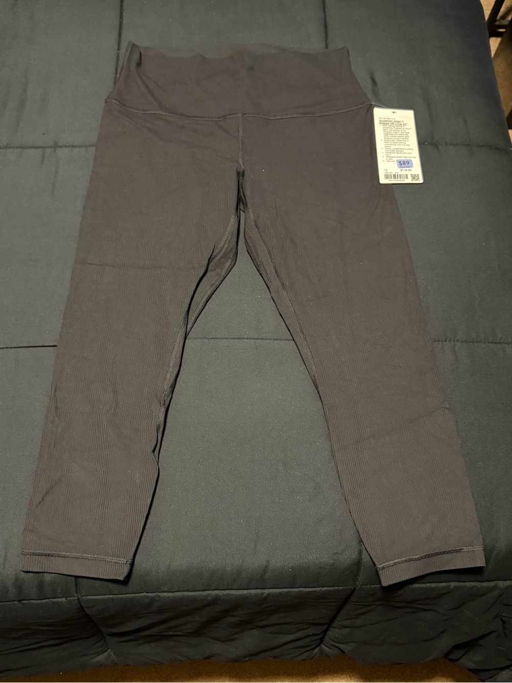 Lululemon Ribbed High-Waist Leggings - Black